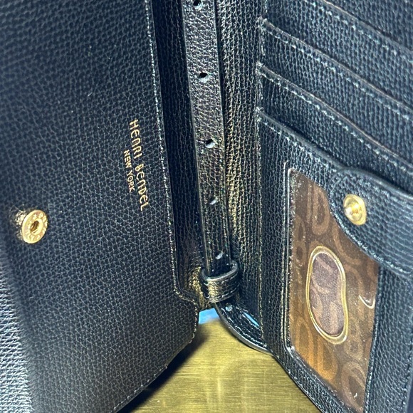 Henri Bendel Black Crossbody Clutch w/Rainbow Stud Accents Approx.. 7 x 4 - Picture 13 of 17